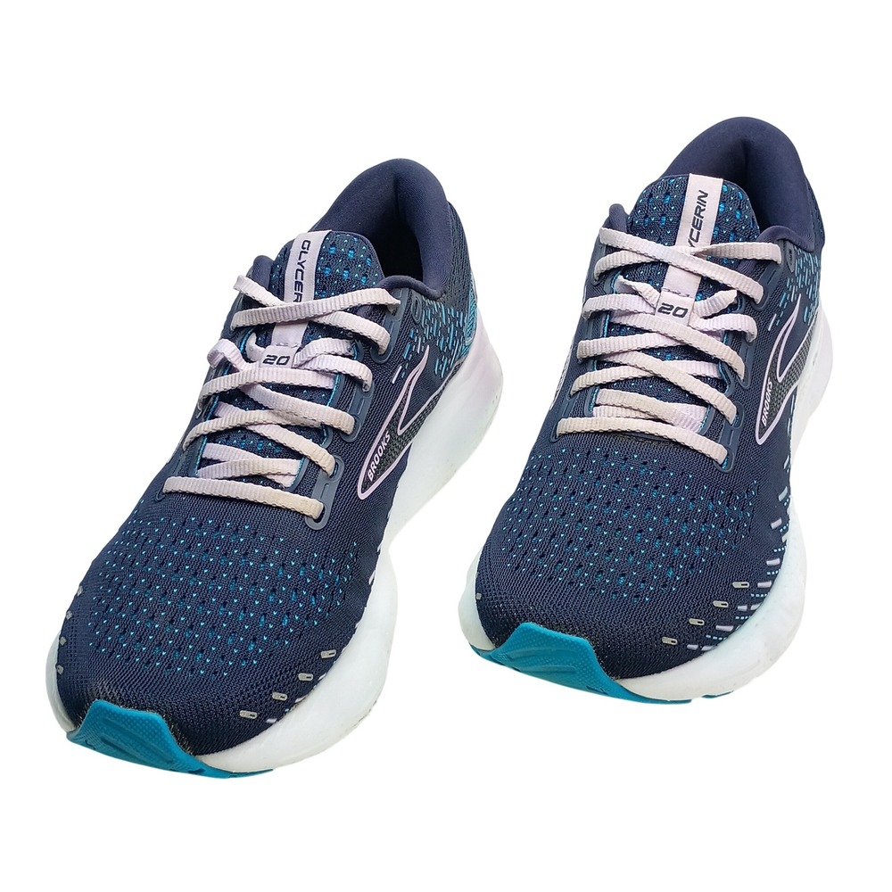 Brooks Glycerin 20 Womens Running Shoes Navy Lavender 1203691B499 Size 9